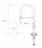QUADRON ANDY bateria kuchenna SteelQ stalowa bateria kuchenna z ruchomą wylewką, stalowy / wąż czarny 3623523BSBL